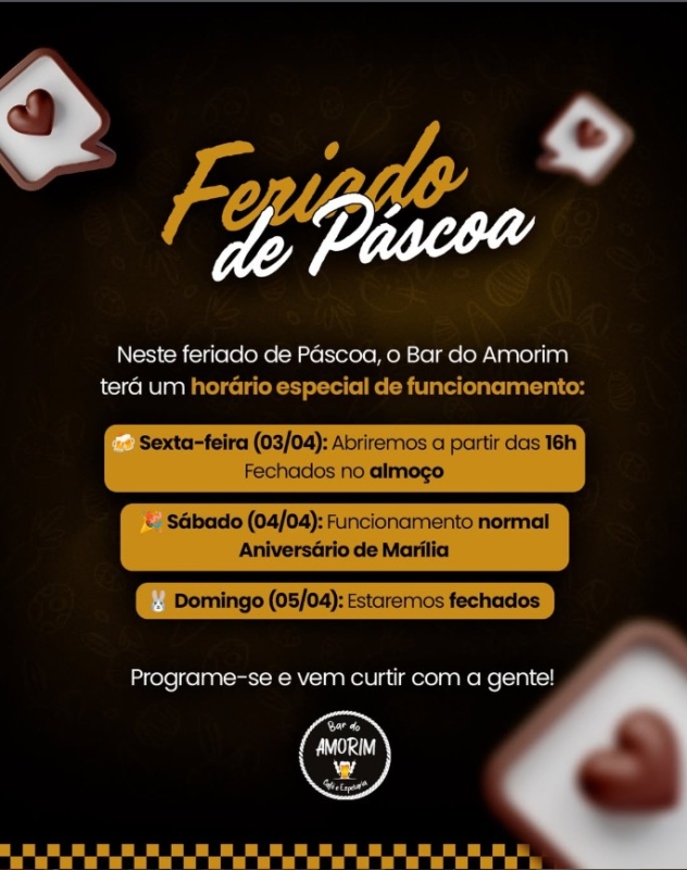 Evento bar-do-amorim---promacao-fewriado-de-pascoa